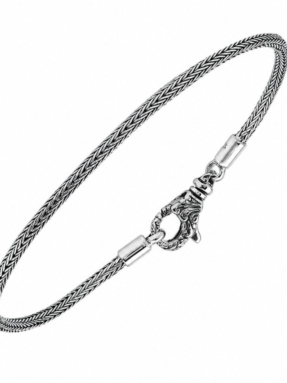 Bali Sterling Silver Tulang Naga Bracelet 925 Dragon Bone Chain Minimalist